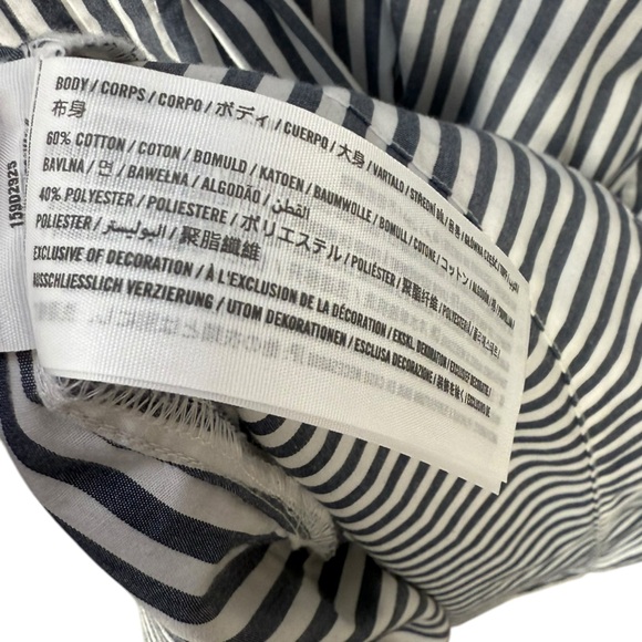 Abercrombie & Fitch Striped Short-Sleeve Midi Shirt Dress XL Tall - Picture 10 of 10